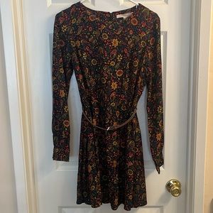 FOREVER 21 print dress w/belt
